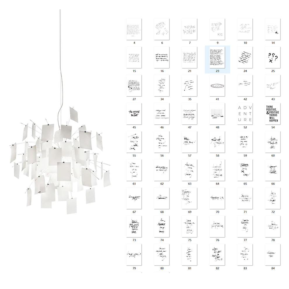 Luninena papier kroonluchter