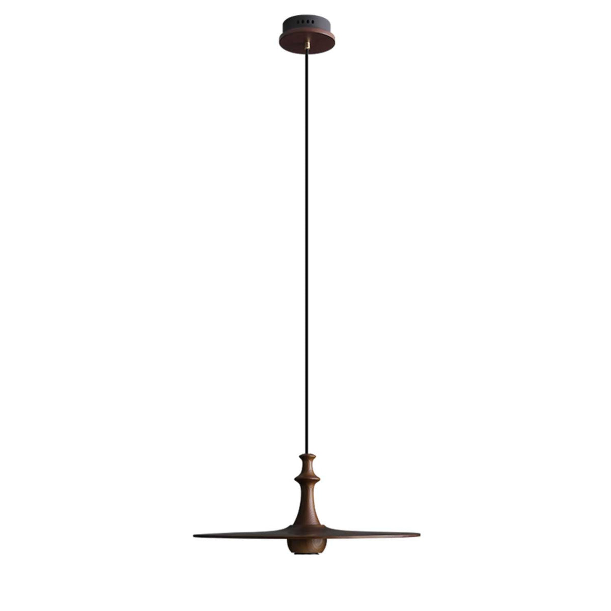 Spindle houten hanglamp met draaiend ontwerp