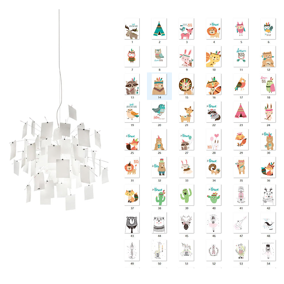 Luninena papier kroonluchter
