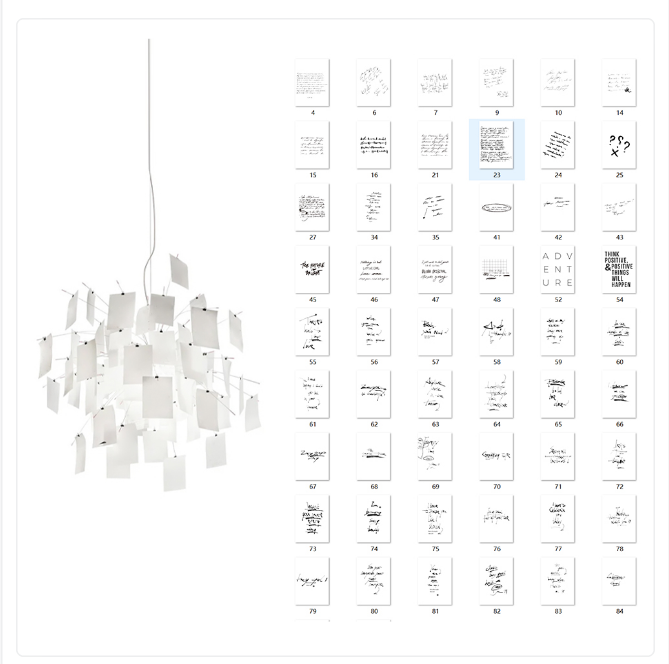 Luninena papier kroonluchter