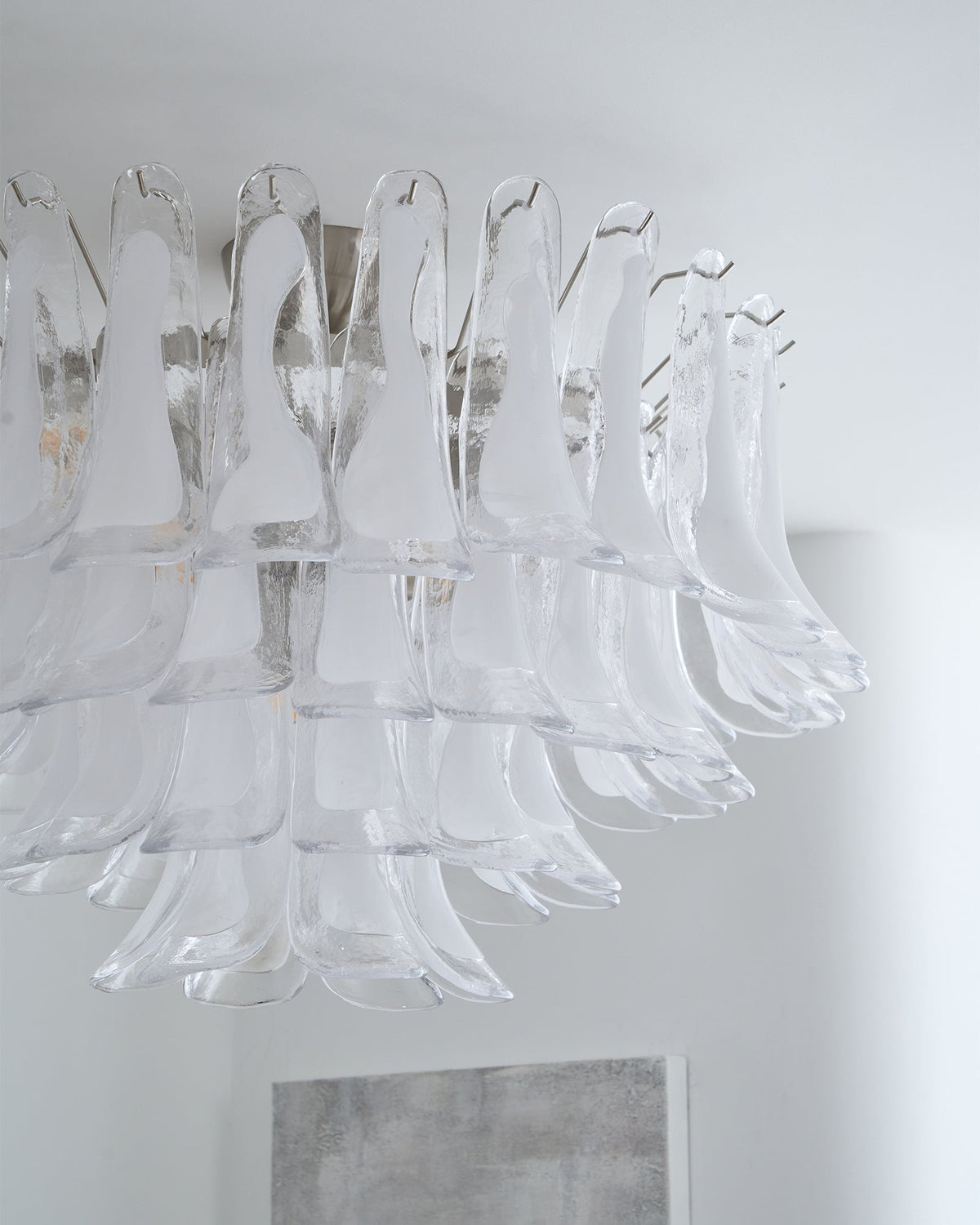 Celenira plafondlamp helder glas golven gelagen elegant