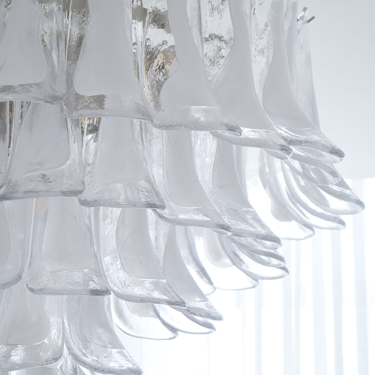 Celenira plafondlamp helder glas golven gelagen elegant