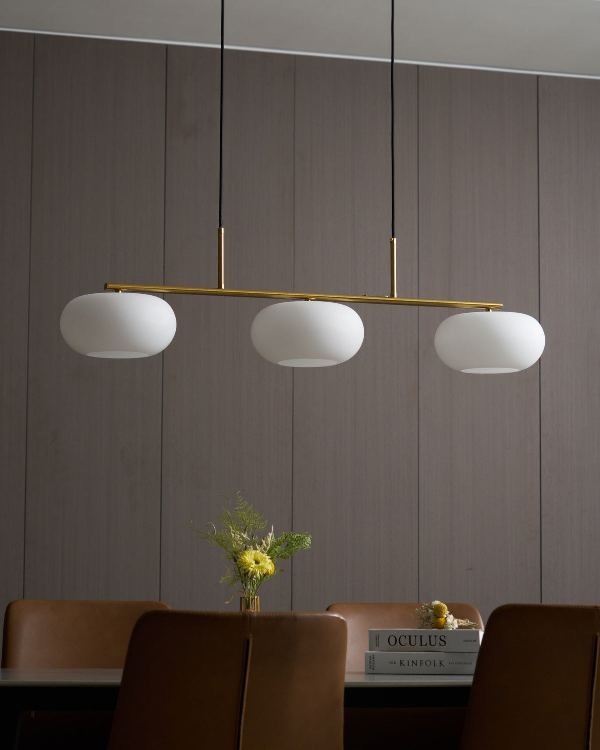 Lumeiella hanglamp 3-licht bolvormig lineair