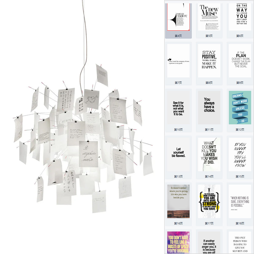 Luninena papier kroonluchter