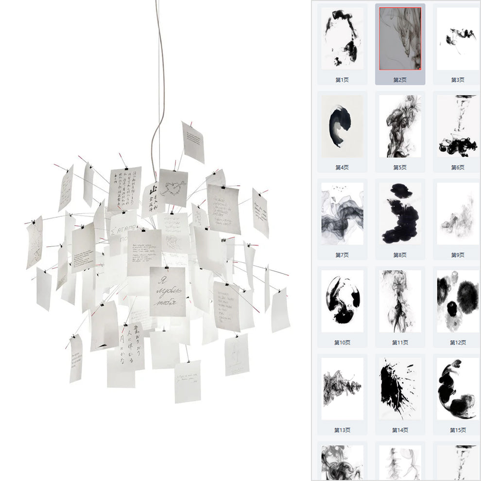 Luninena papier kroonluchter