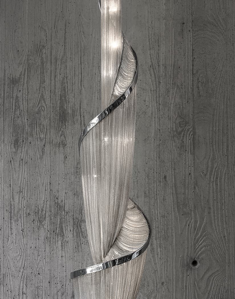 Renoian kroonluchter met spiraalketting