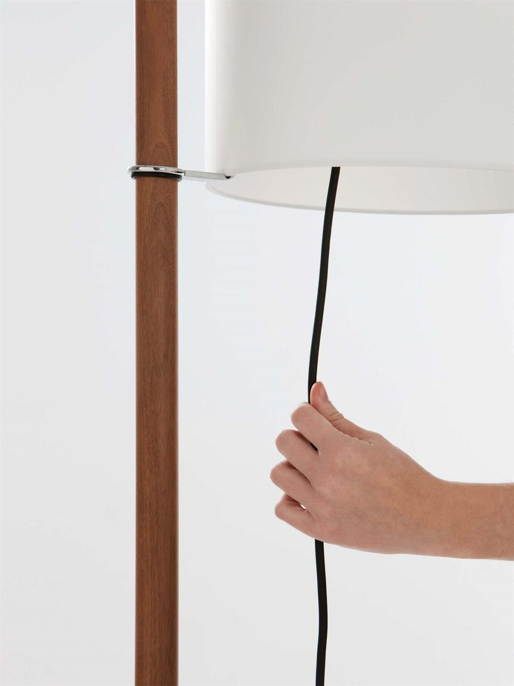 Jex Houten Stoffen vloerlamp