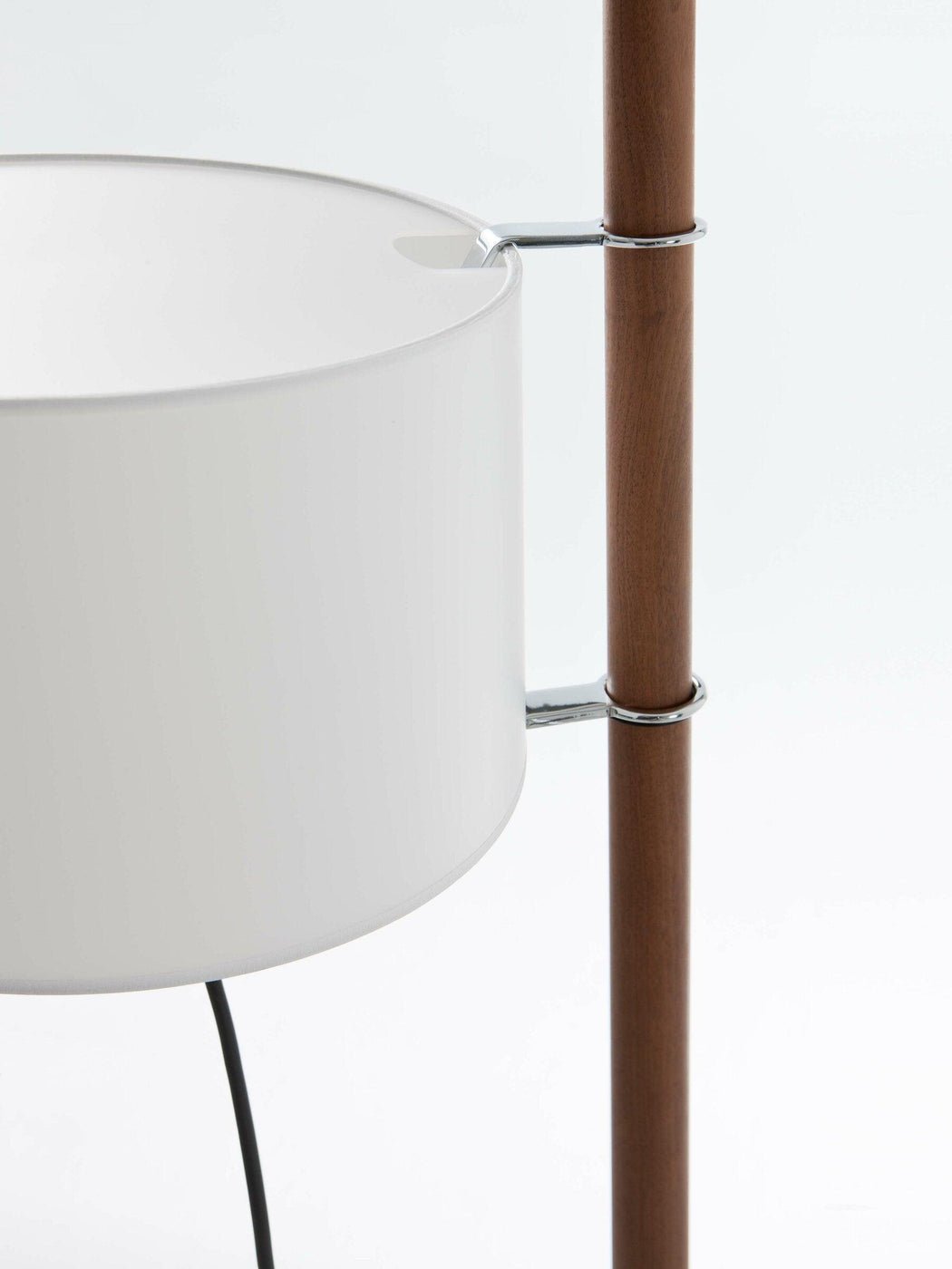 Jex Houten Stoffen vloerlamp