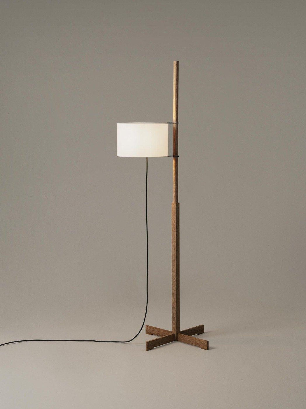 Jex Houten Stoffen vloerlamp