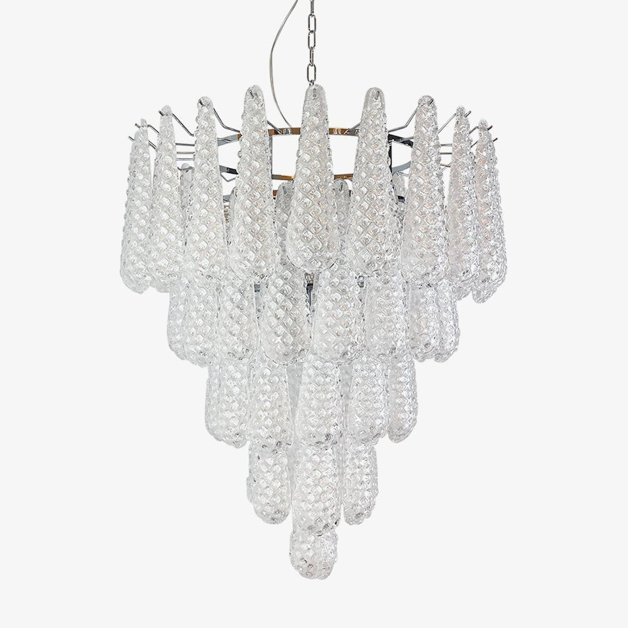 Lioralella kroonluchter met heldere druppels Murano-glas waterval diamant