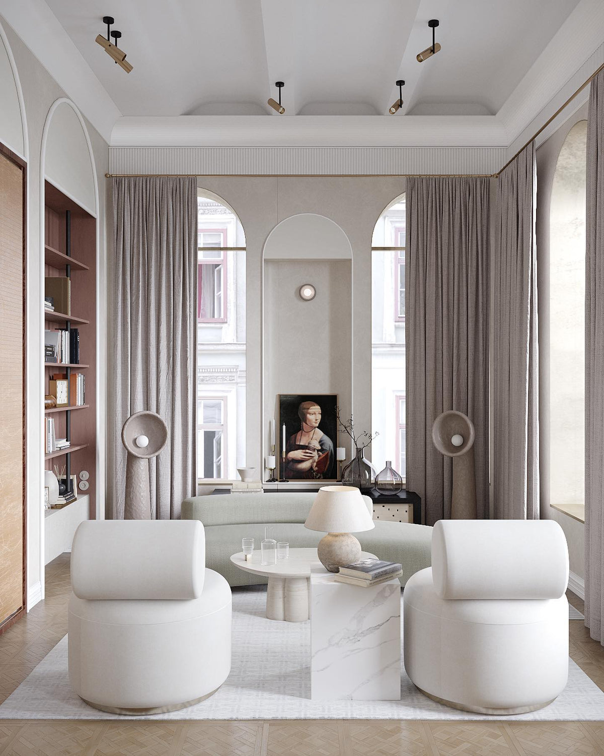 Ernionis Textured keramische vloerlamp