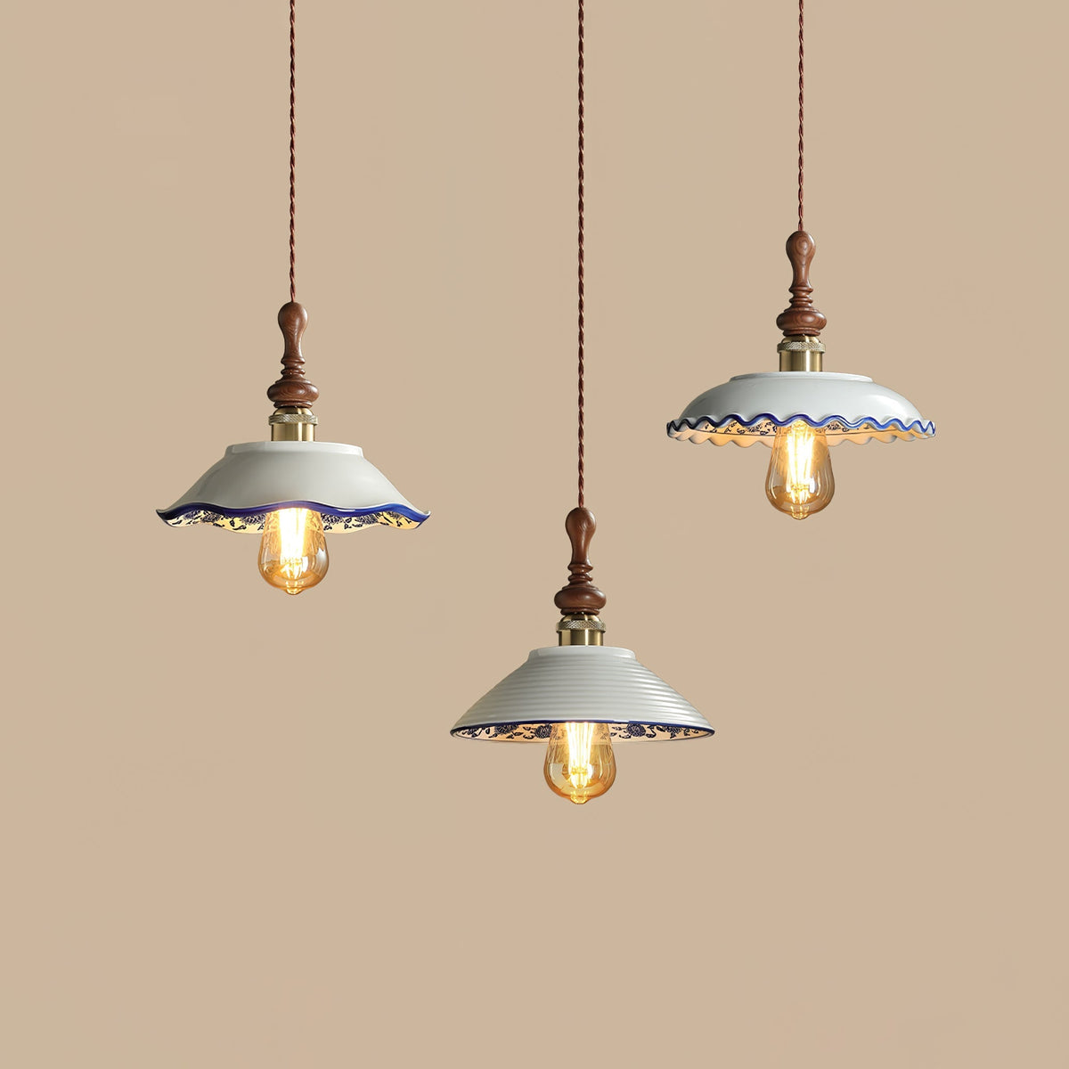 Ciraeor Delftse keramische hanglamp