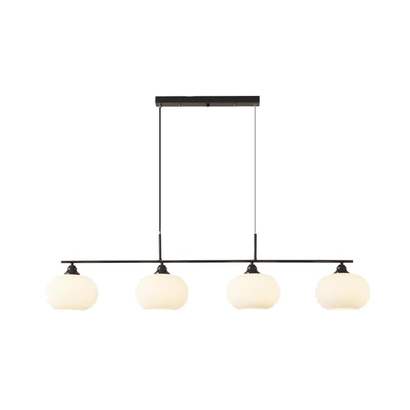 Hailie Retro Grote Plafondlamp Zwart Wit Metaal Woonkamer Keuken