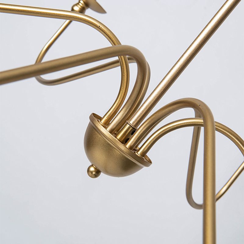 Valerio Vintage LED Kroonluchter Zwart Goud Metaal Slaapkamer Woonkamer