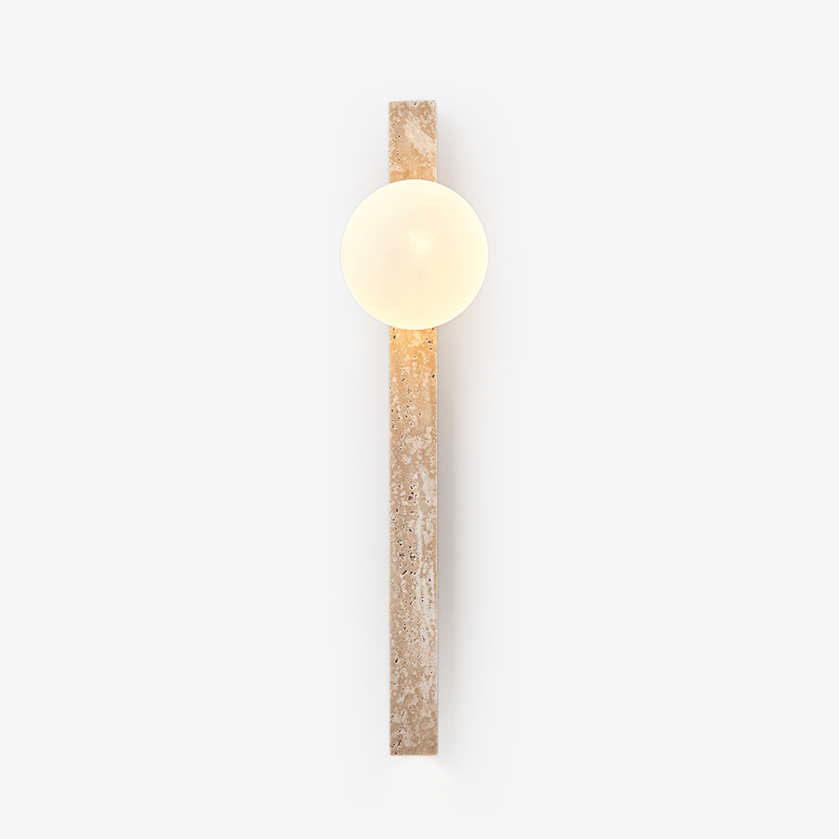 Elian wandlamp met geel travertinplaat