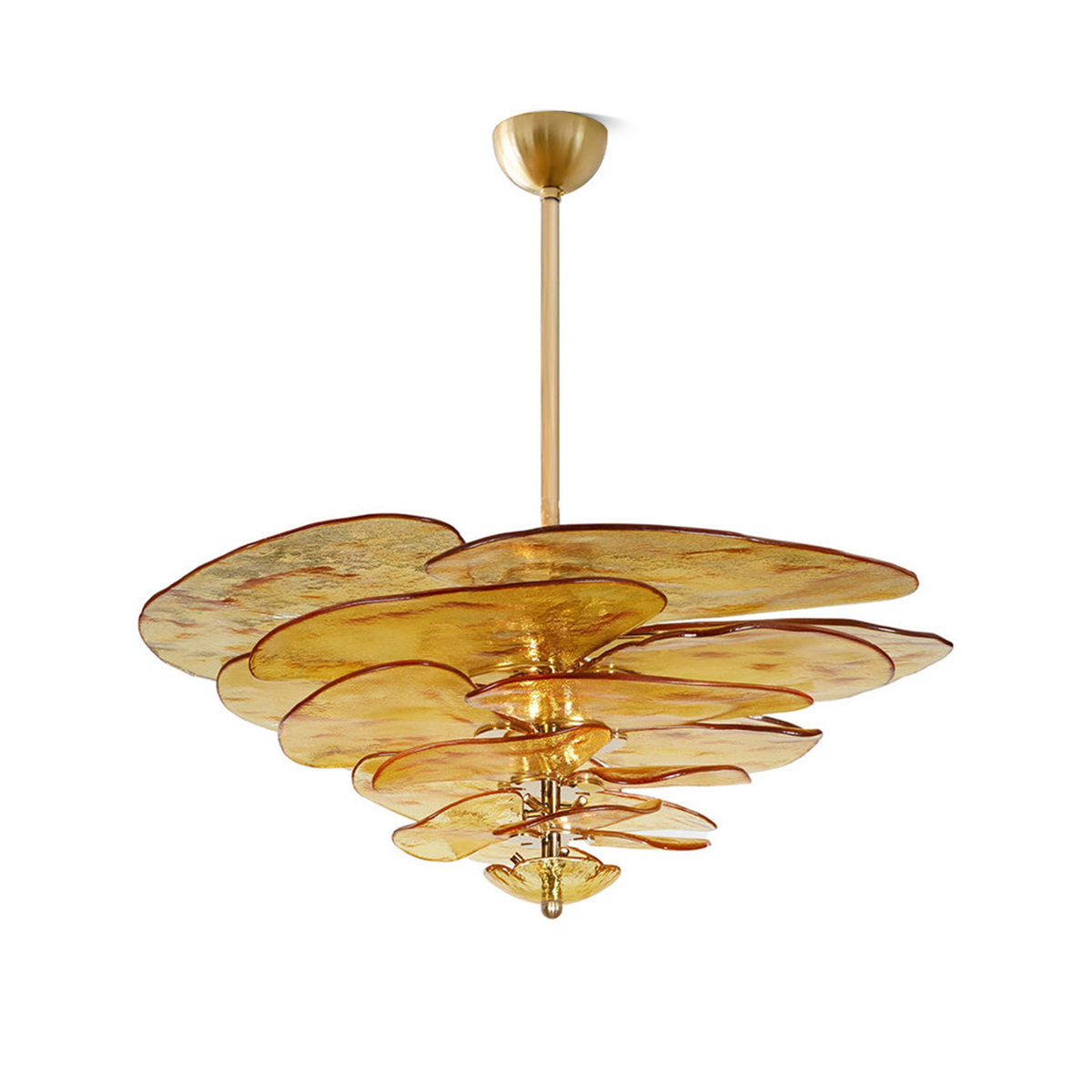 Crivs Kroonluchter Goud Murano-glas Bloemblaadjes Luxe