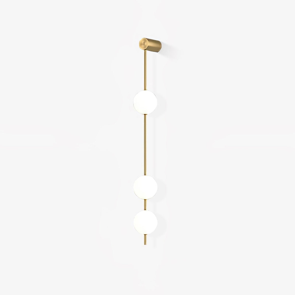 Soloiella wandlamp met verticale bollen van messing