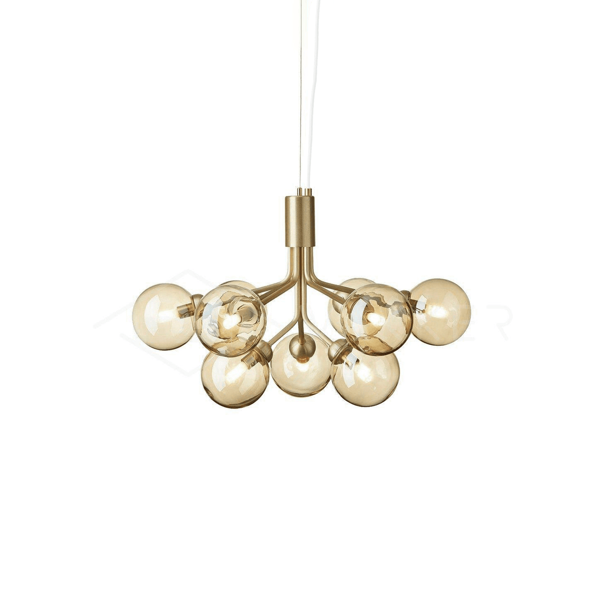 Eirelelle Hanglamp Glas cluster van glazen bollen Messing