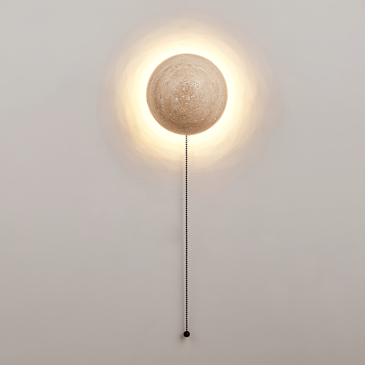 Vexael Minimalistische wandlamp in geel travertin