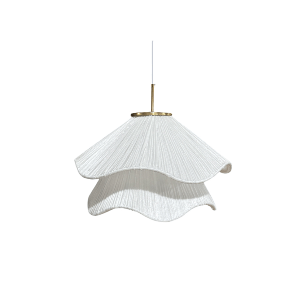 Cirirenne elegante bloemvormige stoffen hanglamp