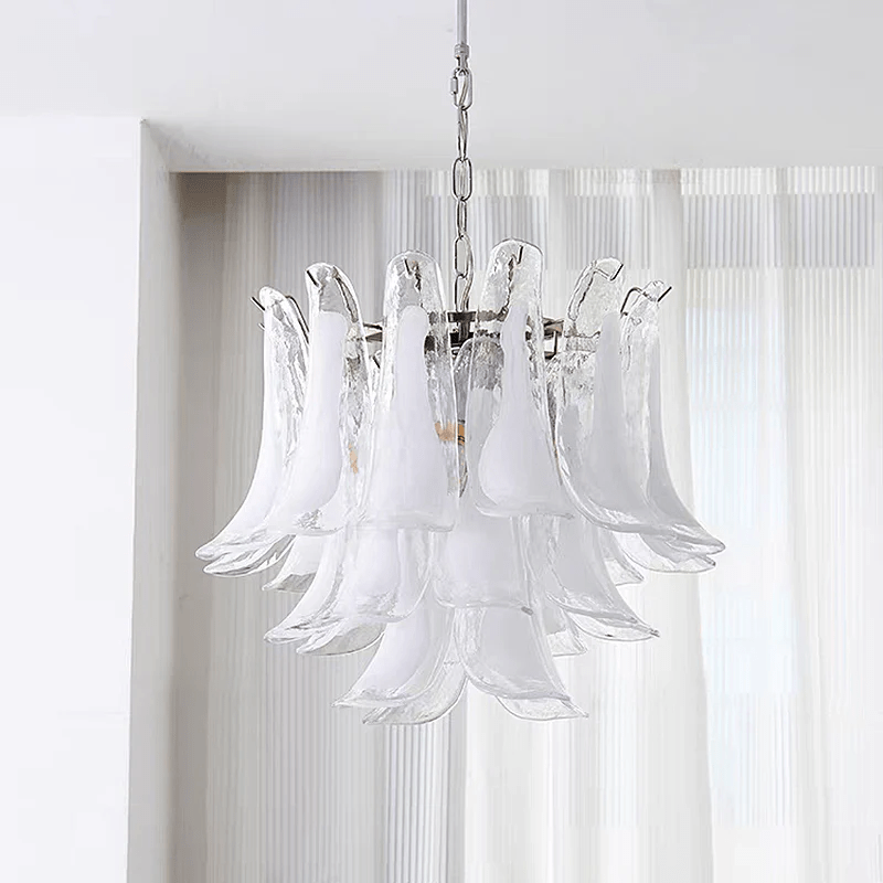 Elvess Kroonluchter Murano-glasblad Goudkleurig