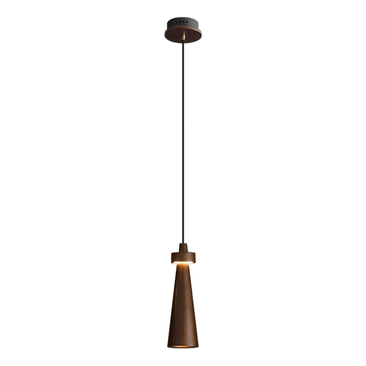 Tesno Minimalistische hanglamp van walnoothout