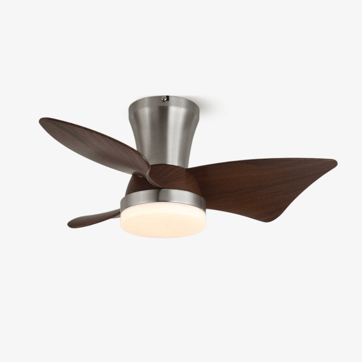 Aldivora Moderne plafondventilator met verlichting van walnoot
