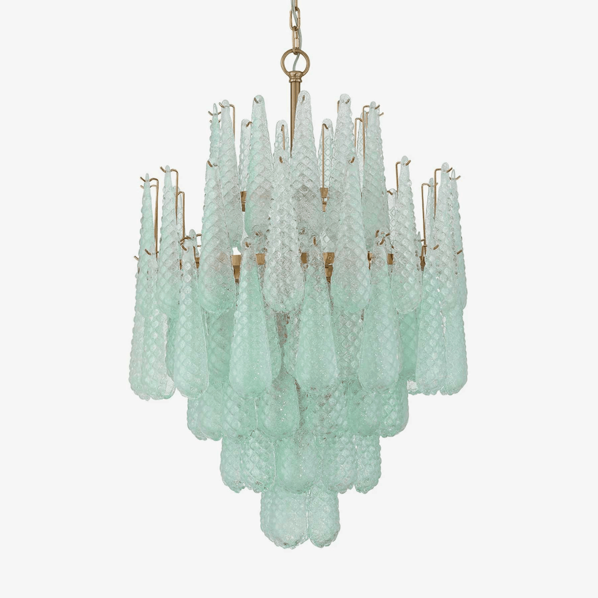 Velorian Kroonluchter met druppelvormige textuur en glas