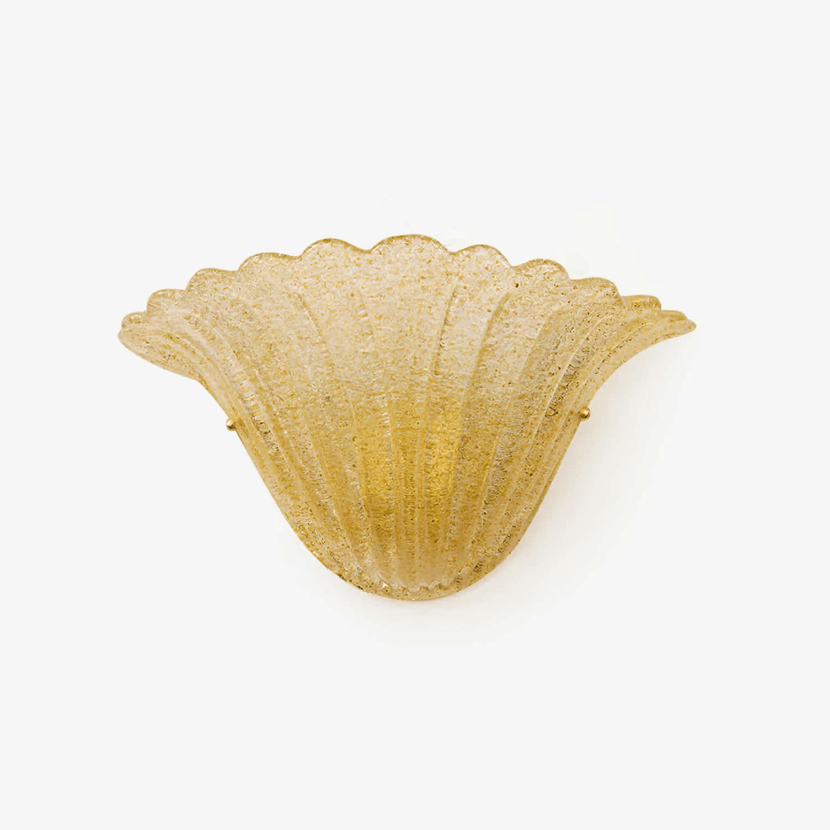 Celoeria wandlamp van glas met scallop rand textuurglas elegant