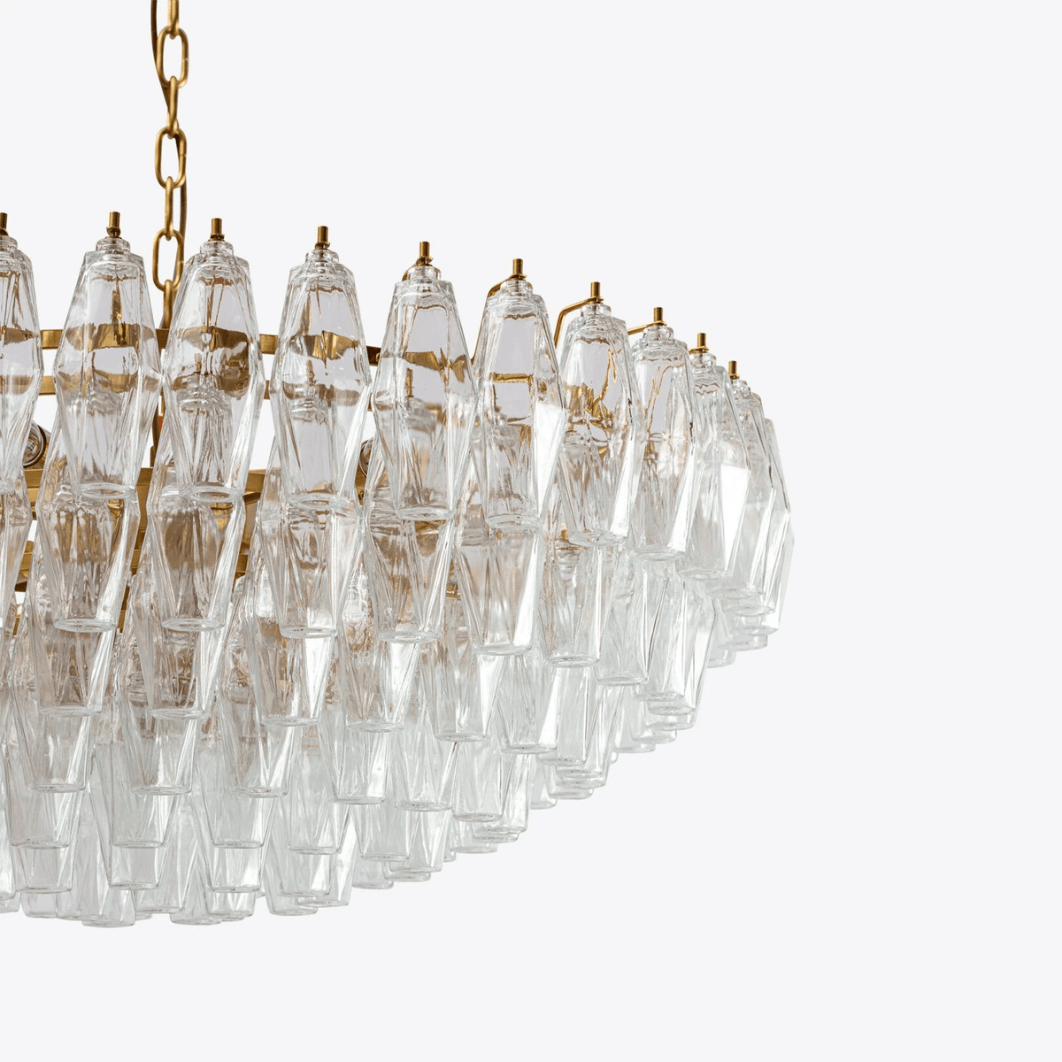 Naely Kroonluchter Helder Murano glas Polyhedron Vintage