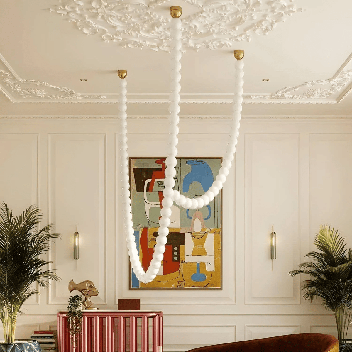 PearlCascade kroonluchter van glasparels