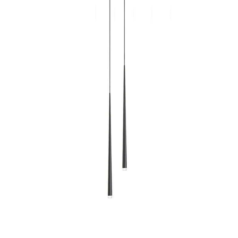 Reveno Kroonluchter Slender Cone Lineair Zwart Minimalistisch