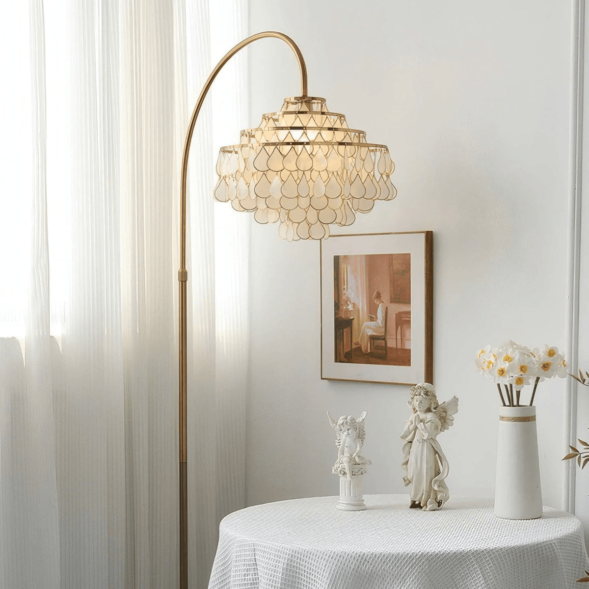 Emily vloerlamp in goudkleurige afwerking