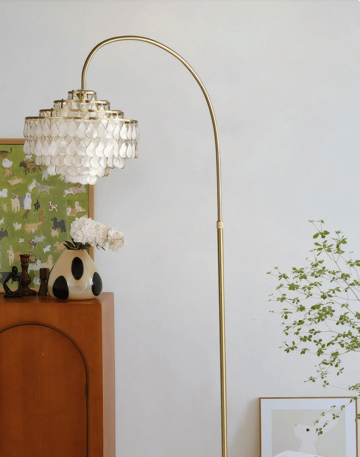 Emily vloerlamp in goudkleurige afwerking