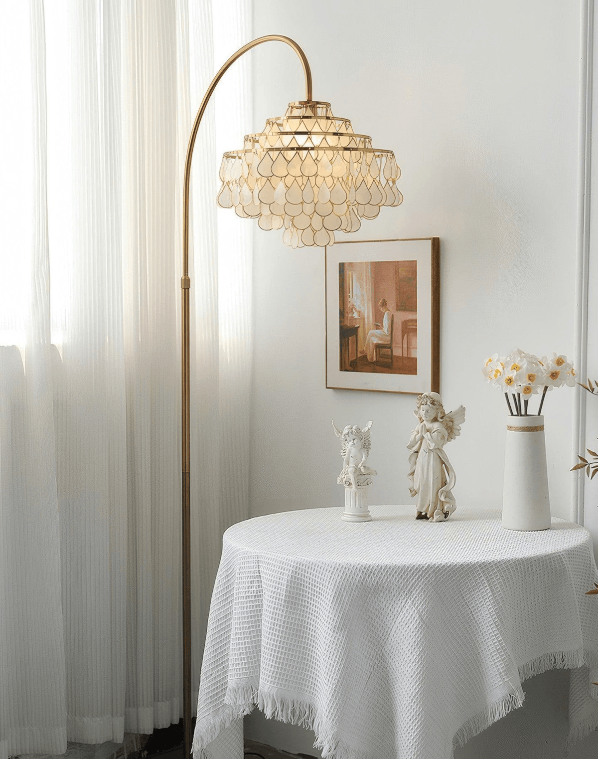 Emily vloerlamp in goudkleurige afwerking