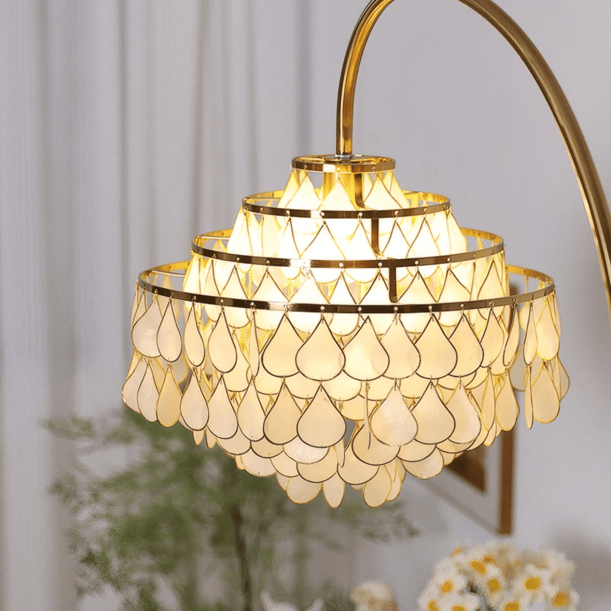 Emily vloerlamp in goudkleurige afwerking