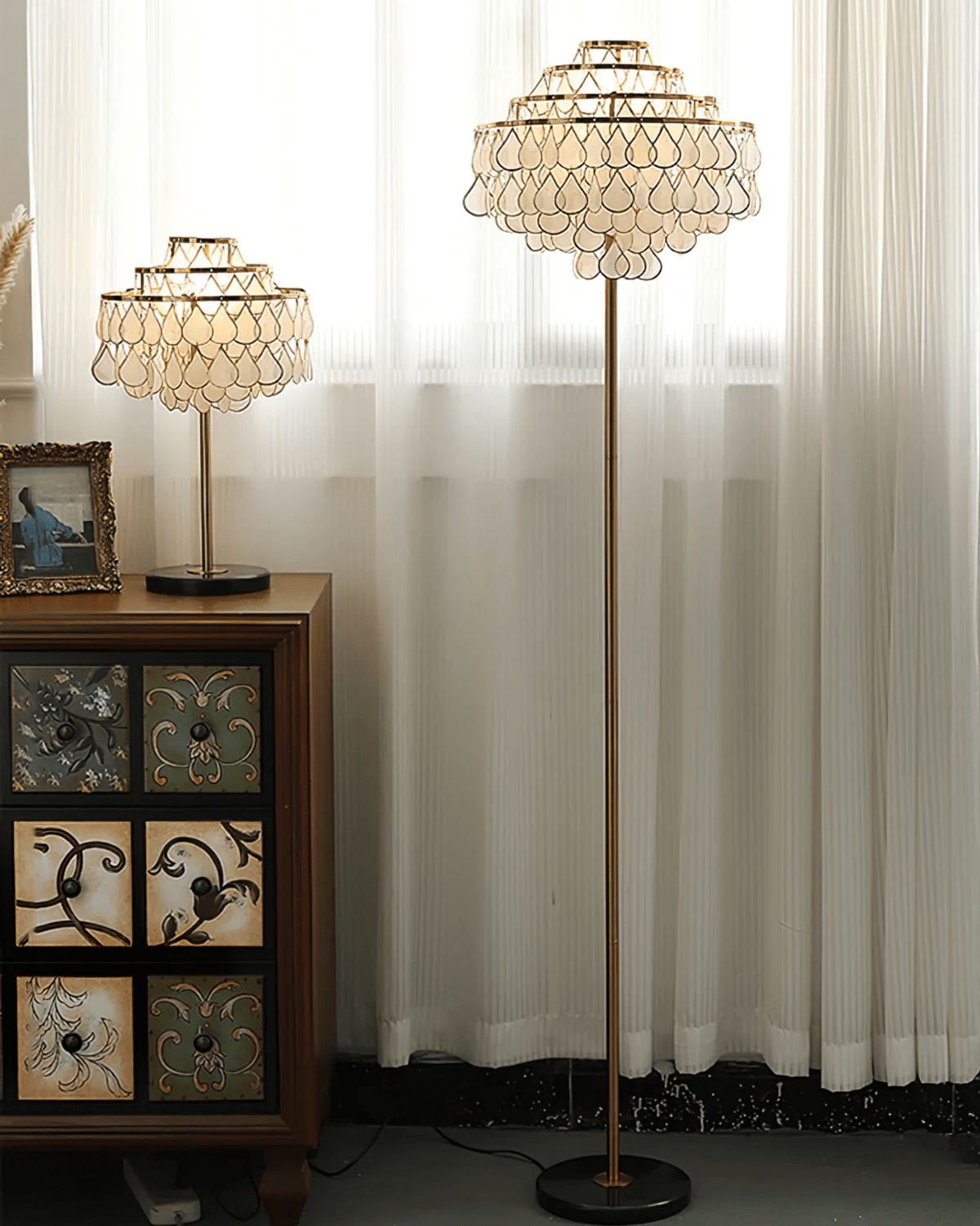 Emily vloerlamp in goudkleurige afwerking