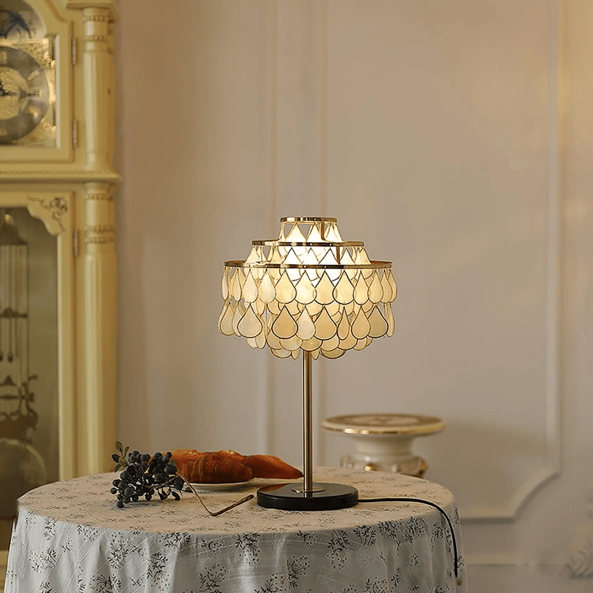 Jacob luxe Teardrops Schelp-tafellamp
