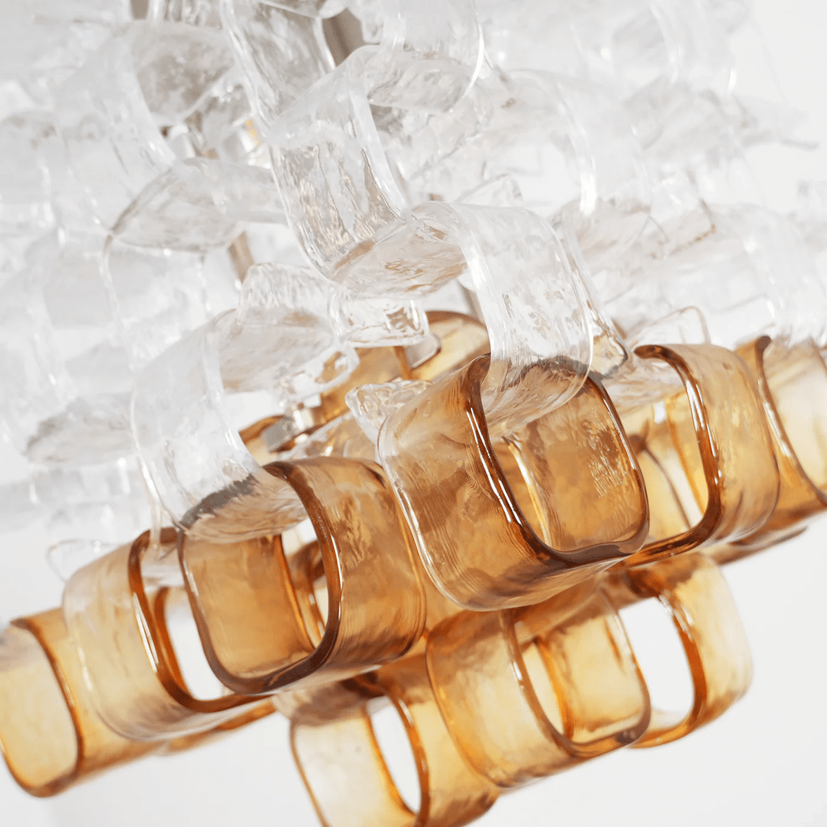 Orielis Kroonluchter Murano-glas Interlockende geometrische vorm