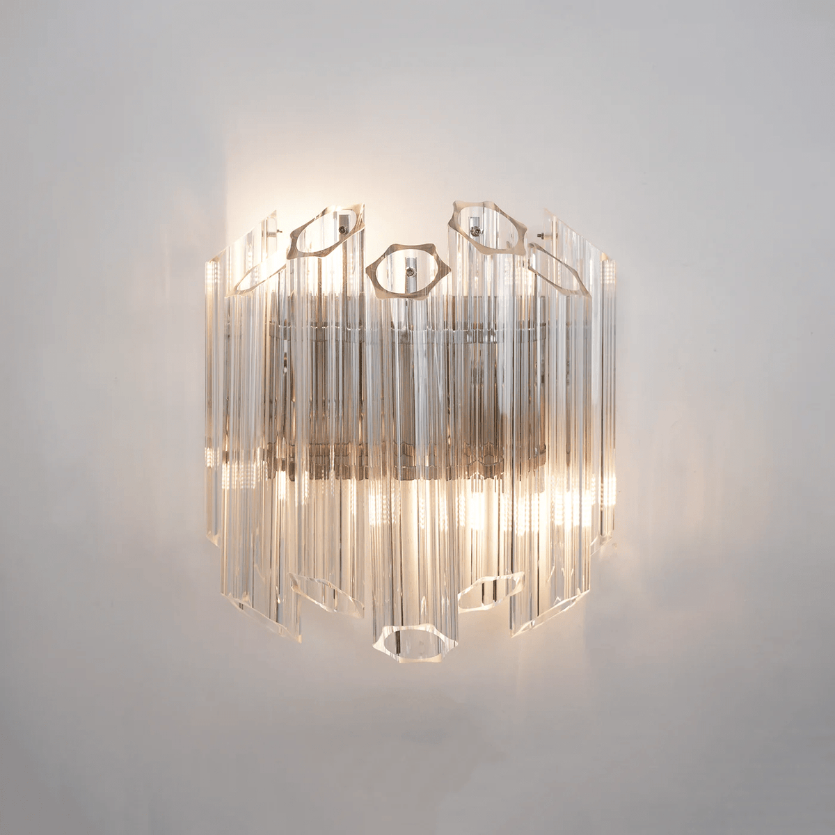 Celalaria wandlamp Helder Murano-glasbuis Cascade