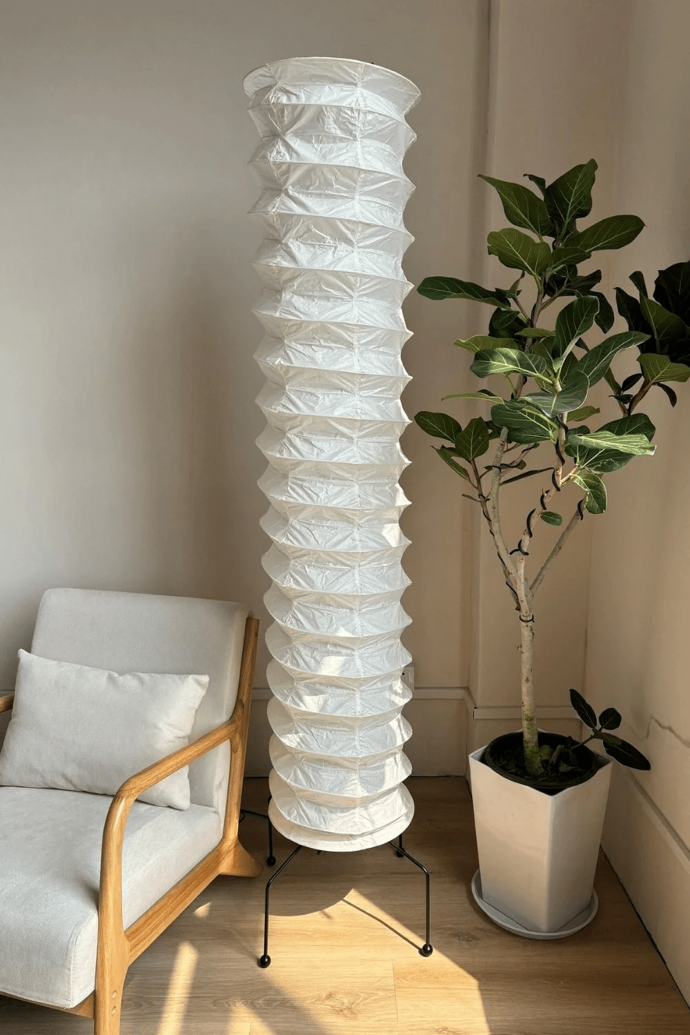 Soraine Minimalistische vloerlamp met rijstpapier