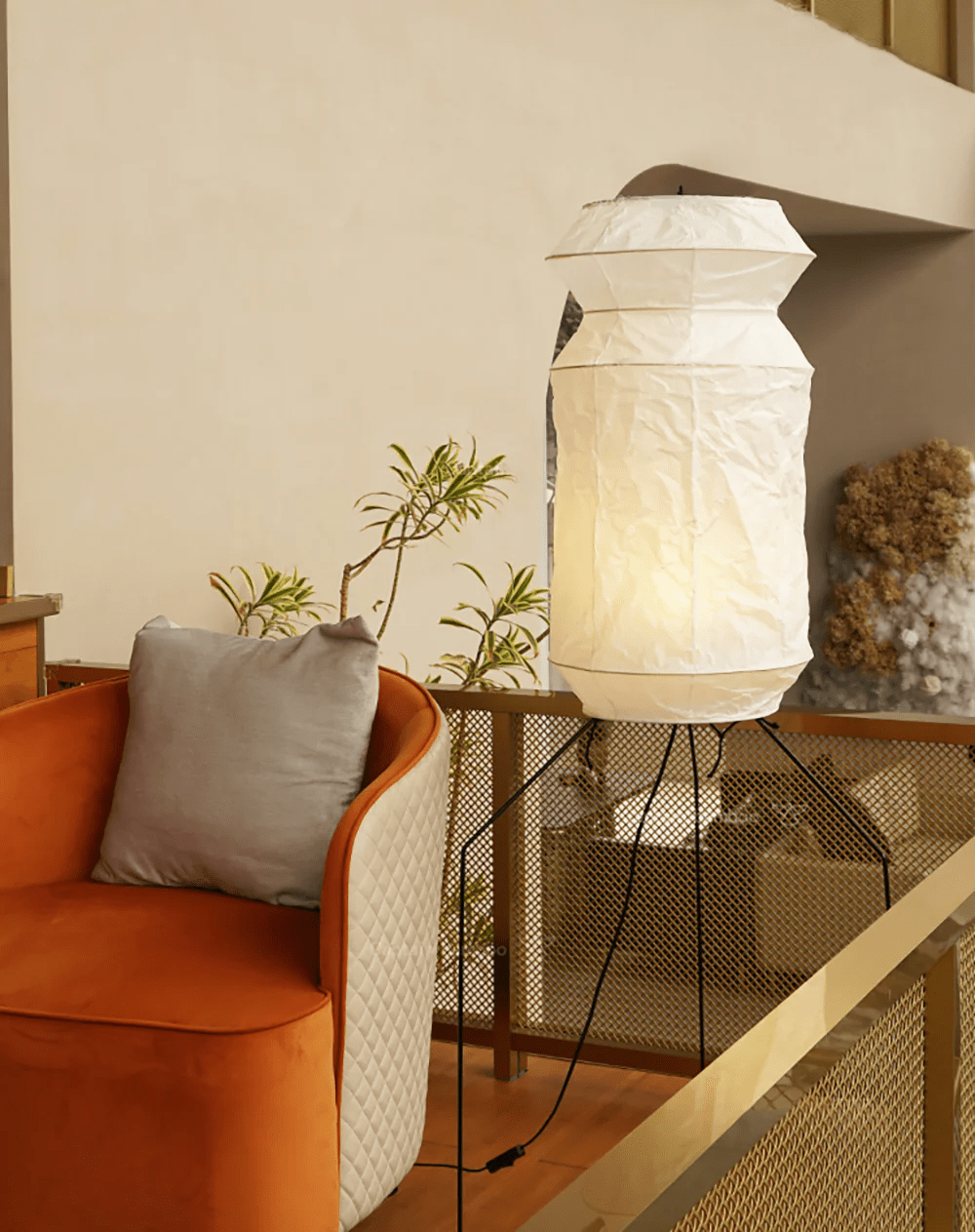 Nivorena Moderne vloerlamp met rijstpapier