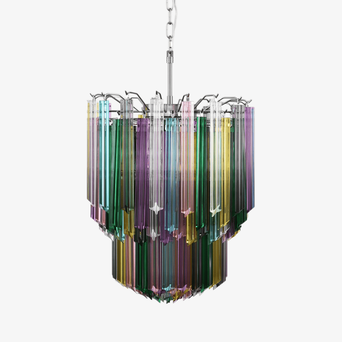 Celorelle Kroonluchter Murano glas Meerkleurig Prisma