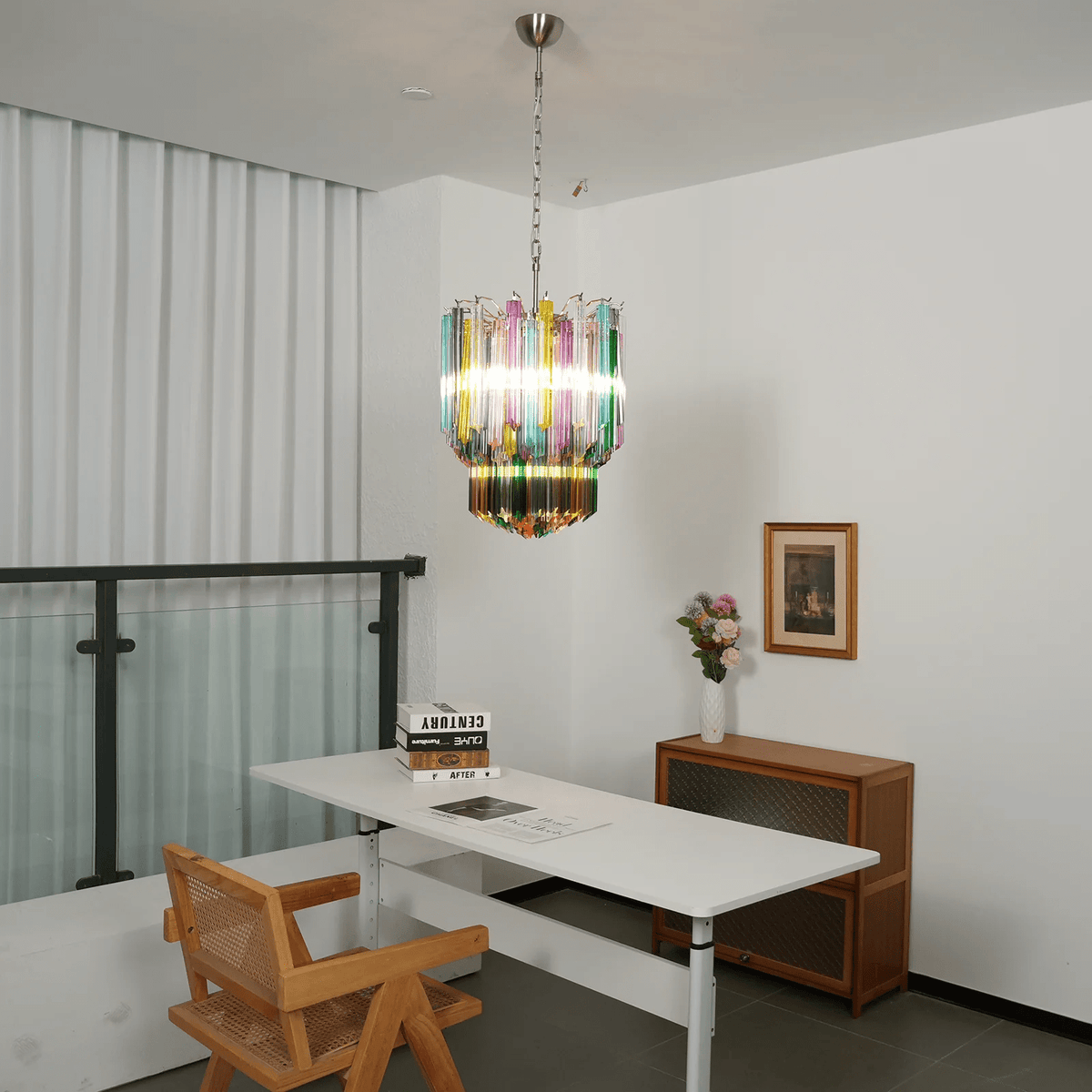 Celorelle Kroonluchter Murano glas Meerkleurig Prisma