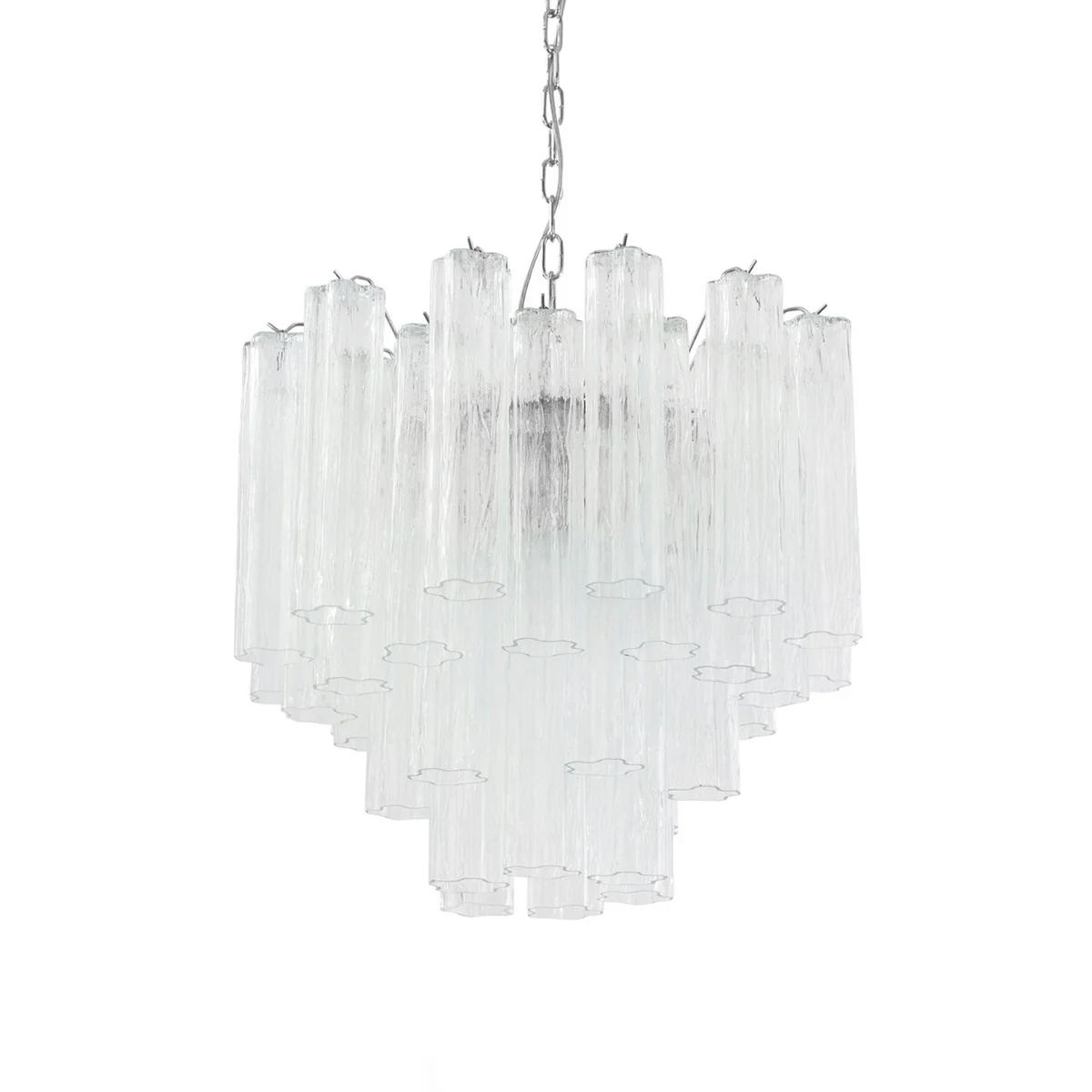 Lioruian kroonluchter Murano glas gelaagd Grijs