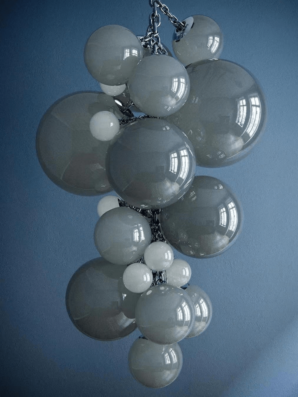 Blixo Kroonluchter Murano glas Druivenbos Kunst Art Deco