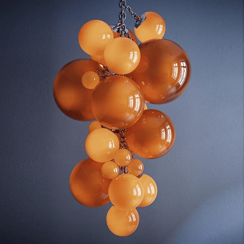 Blixo Kroonluchter Murano glas Druivenbos Kunst Art Deco