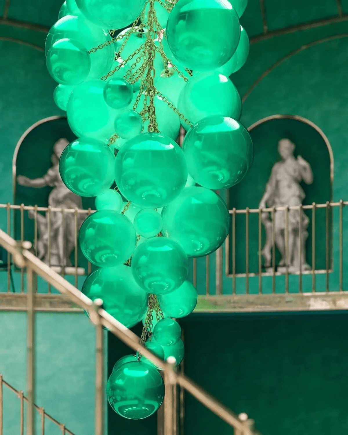 Blixo Kroonluchter Murano glas Druivenbos Kunst Art Deco