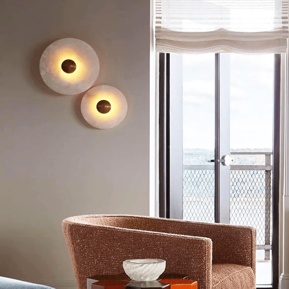 Albireria Minimalistische plafondlamp van albast