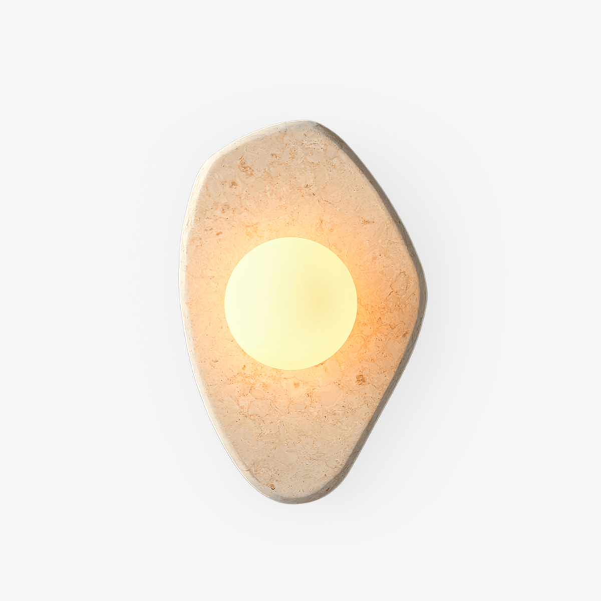 Kiezelvorm Rustiek Marmer Wandlamp